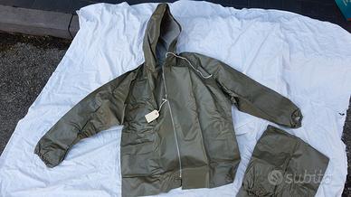 Impermeabile nuovo anni 70.Taglia 48.Cotone+Pvc
