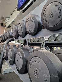 Manubri Technogym serie completa con rastrelliere