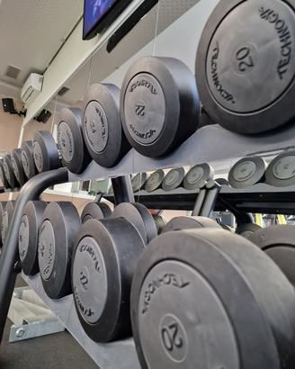 Manubri Technogym serie completa con rastrelliere