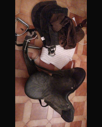 Sella da cavallo con accessori