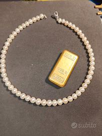 ELEGANTE COLLANA DEGRADEE DI PERLE ACQUA DOLCE