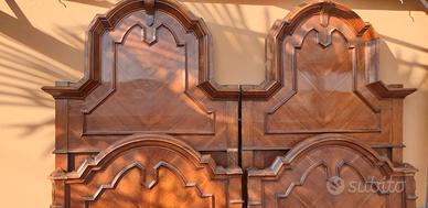 Testata letto matrimoniale legno  stile antico 
