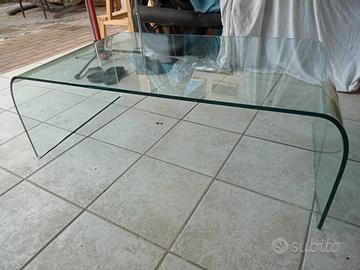 Tavolino cristallo fiam anni 80