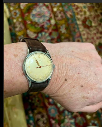 RARITAorologioCLIPPERchampagneARGENTATOvintage1930