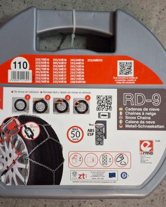 Catene da neve 9mm VIP RD-9 misura 110 nuove