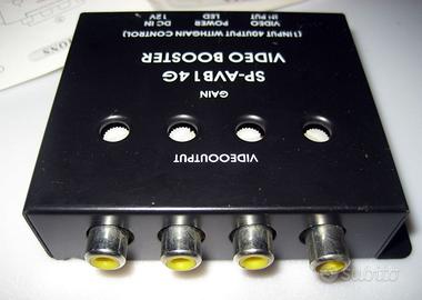 AMPLIFICATORE-SPLITTER VIDEO RCA 1 IN - 4 OUT