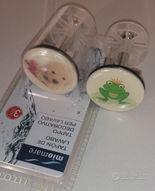 Coppia di tappi decorativi per lavabo