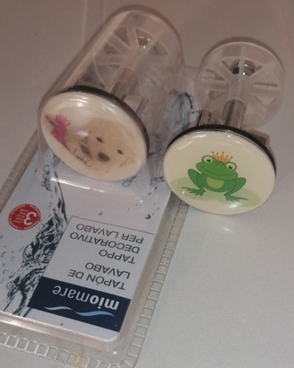 Coppia di tappi decorativi per lavabo