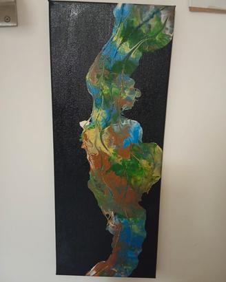 quadro pittura astratta fatto a mano