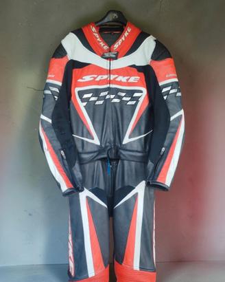 tuta moto in pelle di canguro spike taglia 48
