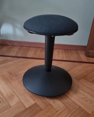 Sgabello scrivania Ikea Nilserik nero grigio scu