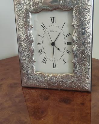 Orologio da tavolo in argento