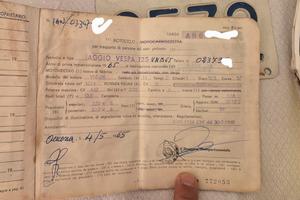 Documenti vespa Vnb6t 1965