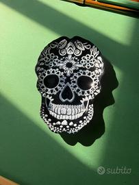 Svuotatasche teschio artigianal ceramica invetriat