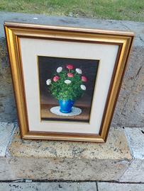 Quadro vaso di fiori pittore Mameli 