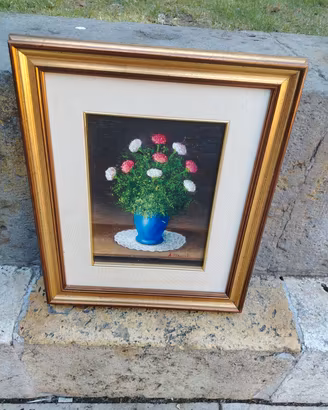 Quadro vaso di fiori pittore Mameli 