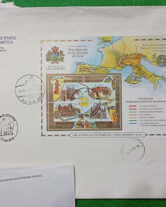 Busta viaggiata San Marino 