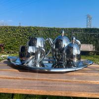 servizio da tè/caffè in acciaio inox lucido