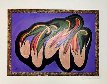 Quadro dipinto ad olio su tela