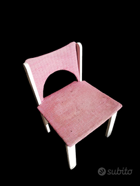 Sedia rosa vintage