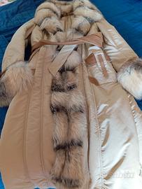 piumino 3/4 rifinito  in pelle 