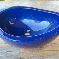 lavabo bagno da appoggio blu