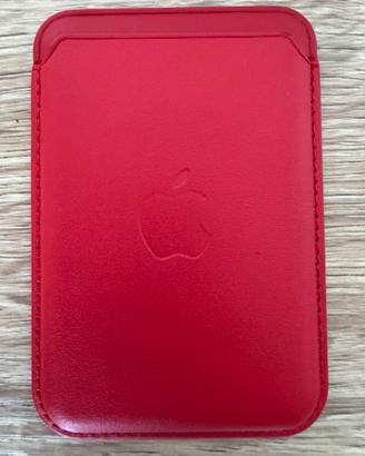 Portacarte Apple rosso