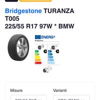Pneumatici BRIDGESTONE Turanza 225/55/17 - 97W
