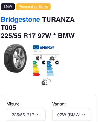 Pneumatici BRIDGESTONE Turanza 225/55/17 - 97W