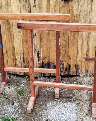 coppia cavalletti legno 
