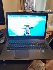 notebook 17" hp zbook 17 g2 ssd 500 gb 32 gb ram