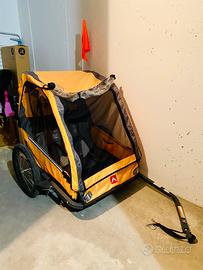 Carrello rimorchio bici bambino 2 posti