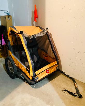 Carrello rimorchio bici bambino 2 posti
