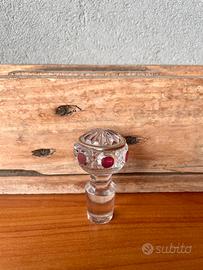 Tappo antico per decanter in cristallo molato