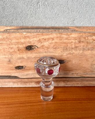 Tappo antico per decanter in cristallo molato