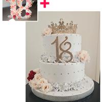TORTA SCENOGRAFICA COMPLEANNO 18 ANNI + NUMERO 18 