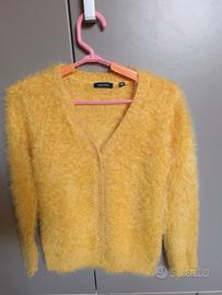 Cardigan bambina giallo morbido