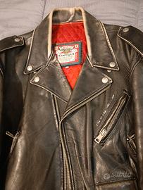 giubbotto di pelle vintage da moto