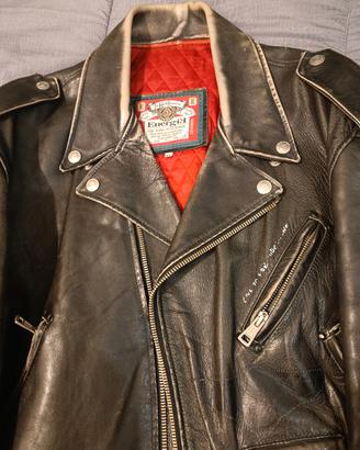 giubbotto di pelle vintage da moto