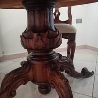 Tavolo allungabile in radica di noce