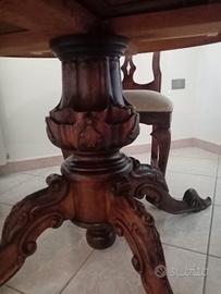 Tavolo allungabile in radica di noce