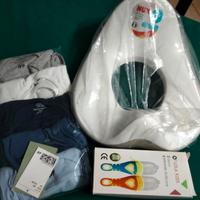 kit set lotto baby copriwater wc body e tettarelle