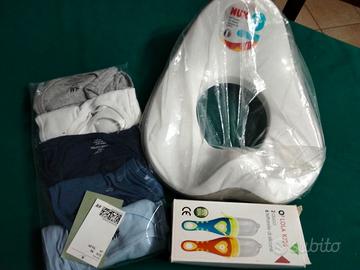 kit set lotto baby copriwater wc body e tettarelle