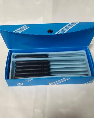 Set di sei coltelli AMC con manico nero
