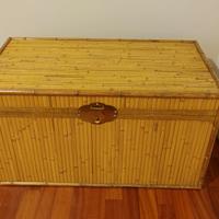 Baule contenitore giochi vimini bambù
