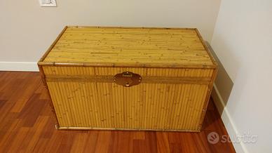 Baule contenitore giochi vimini bambù