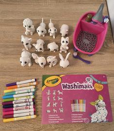 Washimals Crayola 12 figure con vasca e pennarelli