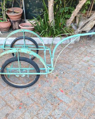 Carretto rimorchio bicicletta ciclomotore vintage
