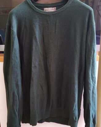 Maglia girocollo verde scuro