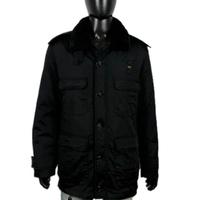 Blauer Giubbotto Nero Imbottito Parka Uomo XL